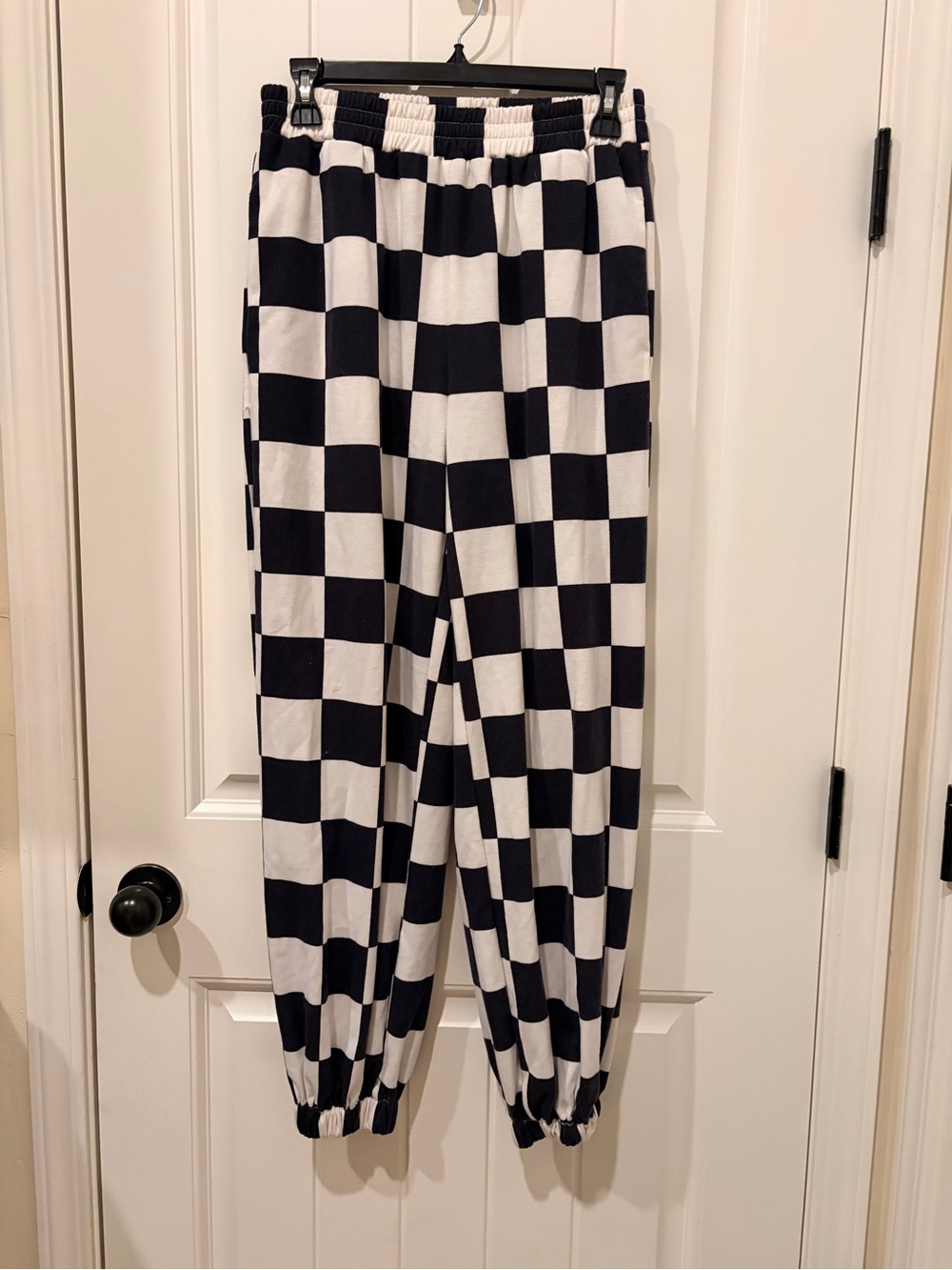 Black & White Checkerboard SweatPants